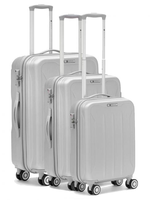 R RONCATO FLIGHT Set 3 carucioare pentru bagaje de mana, medii, mari argint - Set trolere
