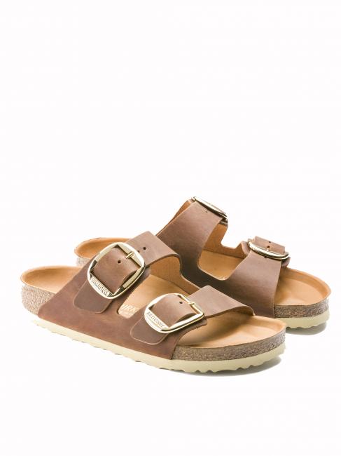 BIRKENSTOCK ARIZONA BIG BUCKLE Sandale din piele unsă coniac - Pantofi unisex