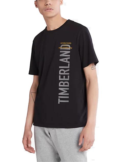 TIMBERLAND BRAND CARRIER Tricou cu grafică imprimată BLACK - tricou
