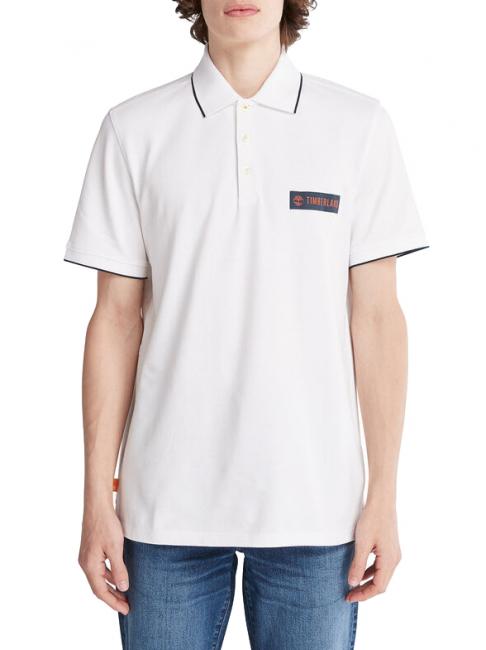 TIMBERLAND CARRIER Tricou polo din bumbac alb - maiou Polo