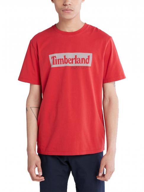 TIMBERLAND BRAND CARRIER Tricou cu grafică imprimată salvie stacojie - tricou