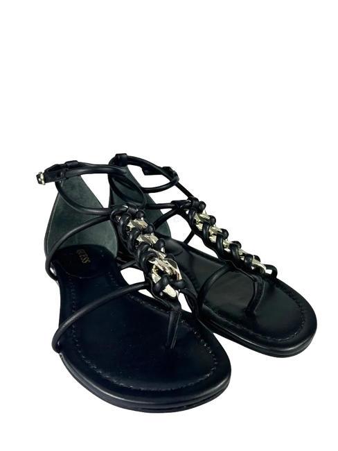GUESS CADHA Sandale tanga din piele BLACK - Pantofi femei