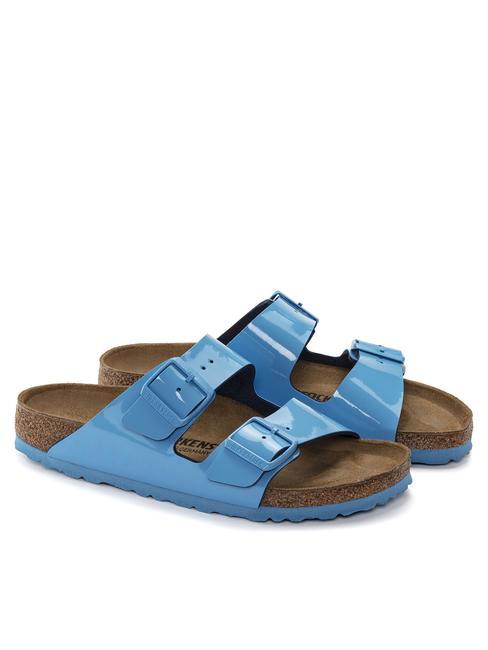 BIRKENSTOCK ARIZONA BIRKO-FLOR PATENT Sandale papuci patentate cer albastru - Pantofi femei
