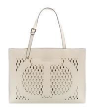 TWINSET WINDOW OVAL T Geanta shopper cu clutch fildeş - Genți femei - 1
