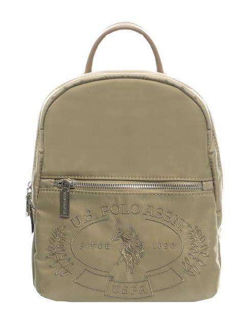 U.S. POLO ASSN. SPRINGFIELD Rucsac cu logo brodat taupe ușoară - Genți femei