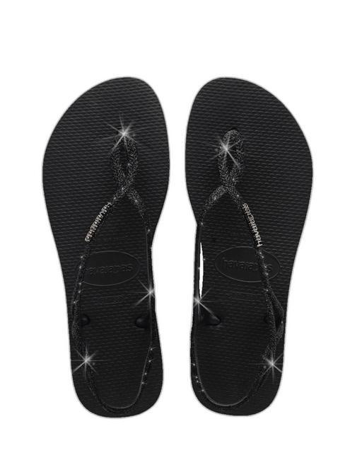 HAVAIANAS LUNA SPARKLE Sandale flip flop BLACK - Pantofi femei