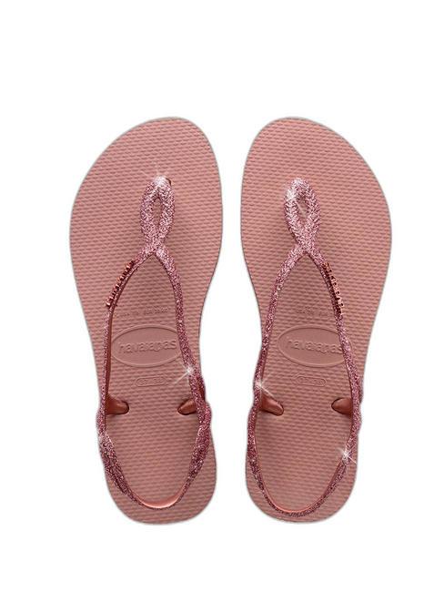 HAVAIANAS LUNA SPARKLE Sandale flip flop CROCUS / ROSE - Pantofi femei