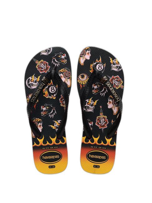 HAVAIANAS TOP TRIBO TOP flip-flops roșu rubin/negru - Pantofi bărbați