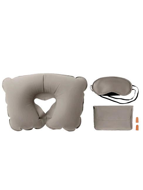 BASIC LESAC TRAVEL Set pernă, mască și șapcă gri - Accesorii de călătorie