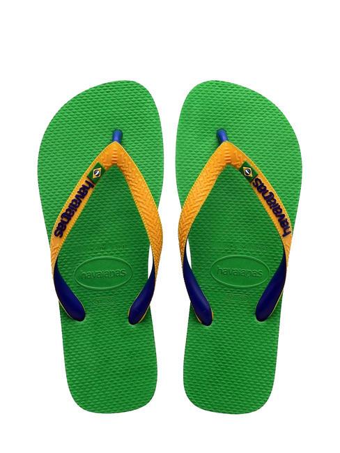 HAVAIANAS BRASIL MIX Flip-flops BRASIL MIX verde frunze/albastru marin - Pantofi unisex