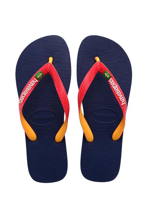 HAVAIANAS BRASIL MIX Flip-flops BRASIL MIX bleumarin/roșu rubin - Pantofi bărbați