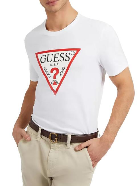 GUESS ORIGINAL Tricou cu logo alb purpuriu - tricou