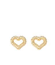 AMEN COCCOLE Cercei inimioare placati cu aur - Cercei