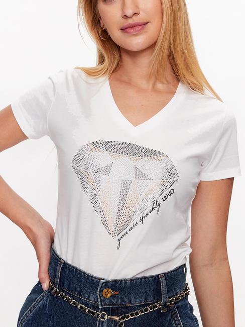 LIUJO DIAMOND eco-friendly Tricou cu sclipici diamant alb liujo - tricou