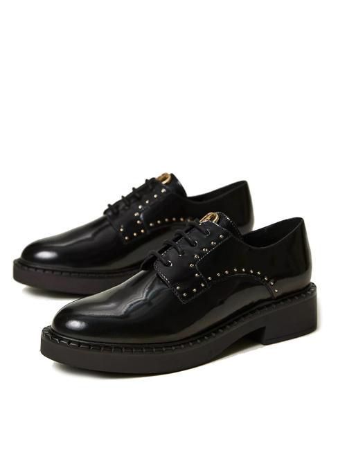 TWINSET STUDS Pantof din piele cu șireturi negru - Pantofi femei
