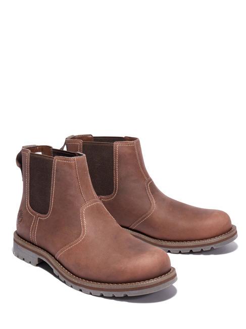 TIMBERLAND LARCHMONT Cizma Chelsea din piele brownie-uri - Pantofi bărbați