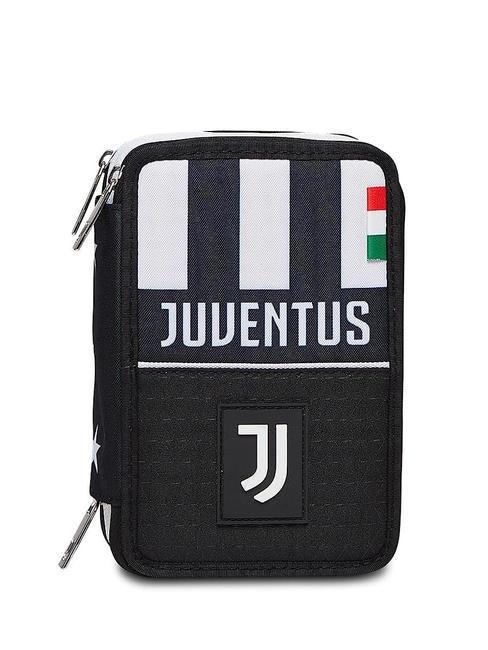 JUVENTUS GLORIOUS WIN Trusa cu 3 fermoare cu trusa scolara negru - Penare și accesorii