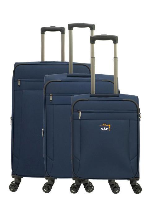 LESAC LIGHT FLY Set 3 carucioare: cabina, extensibil mediu si mare albastru - Set trolere