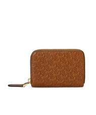 RALPH LAUREN LOGO EMBOSSED Portofel mic din piele cu fermoar lauren tan7 - Portofele femei - 1