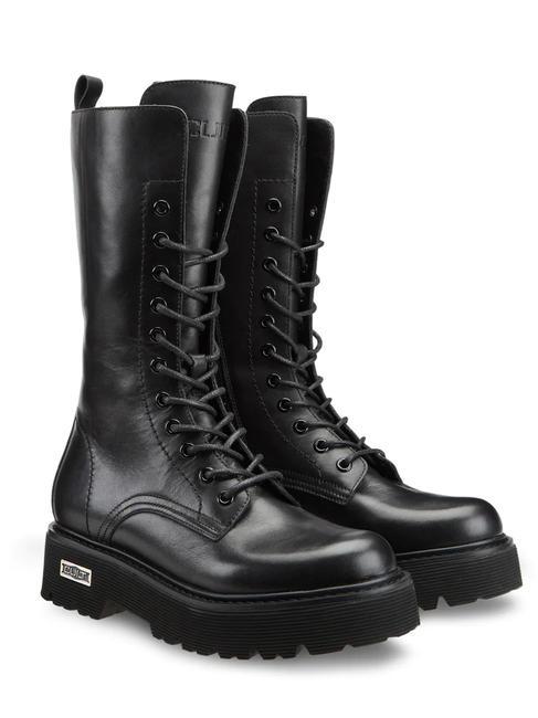 CULT SLASH 3324 Cizme din piele cu siret negru - Pantofi femei
