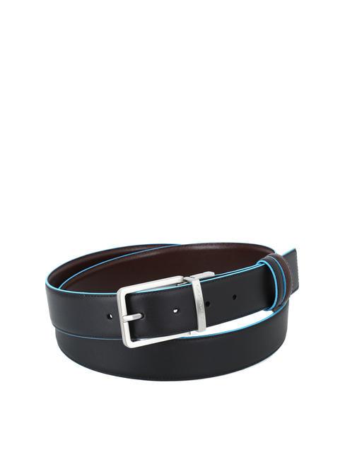 PIQUADRO BLUE SQUARE Centura reversibila negru mahon - Curele