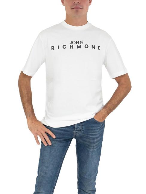 JOHN RICHMOND ELVINS Tricou de bază alb/negru - tricou