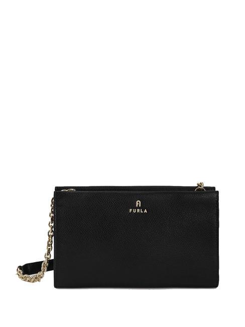 FURLA CAMELIA Geantă mică de umăr din piele negru - Genți femei
