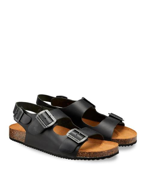 DOCKSTEPS VEGA 2288 Sandale franciscane din piele negru - Pantofi bărbați