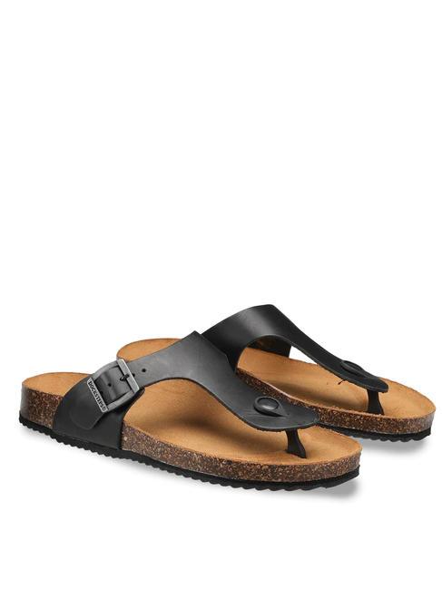 DOCKSTEPS VEGA 2290 Sandale tanga din piele cu catarama negru - Pantofi femei