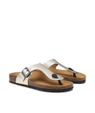 DOCKSTEPS VEGA 2290 Sandale flip flop din piele laminată platină - Pantofi femei - 1