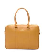 SPALDING TIFFANY Servieta din piele cu 2 fermoare, suport laptop de 15". muştar - Serviete birou - 1