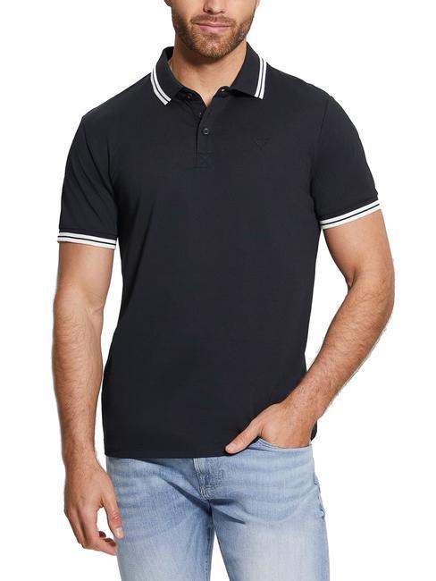 GUESS PIQUE Tricou polo stretch cu mâneci scurte smartblue - maiou Polo