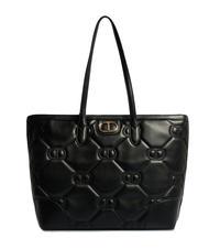 TWINSET LOGO QUILTED Geanta de cumparaturi pe umar negru - Genți femei - 1