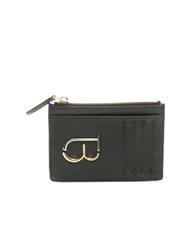 TOSCA BLU TB LOGO Suport card din piele cu fermoar negru - Portofele femei - 1