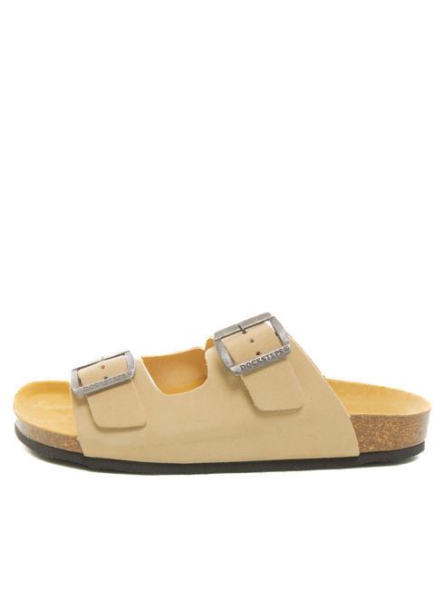 DOCKSTEPS VEGA Flip-flops din piele intoarsa taupe - Pantofi bărbați