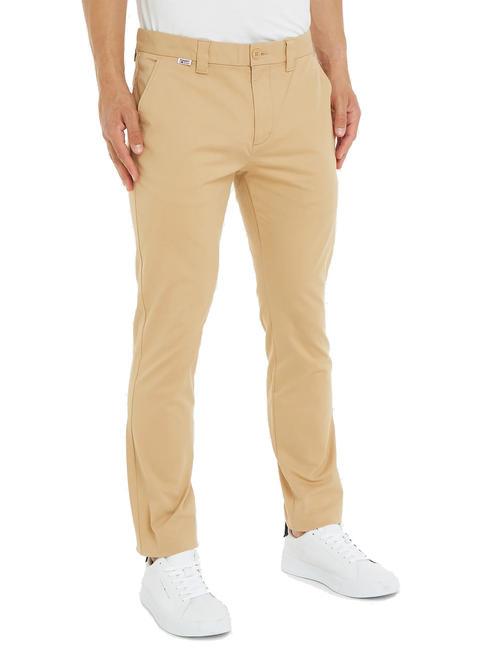 TOMMY HILFIGER TJ AUSTIN Pantaloni chino din bumbac nisip brun - Pantaloni