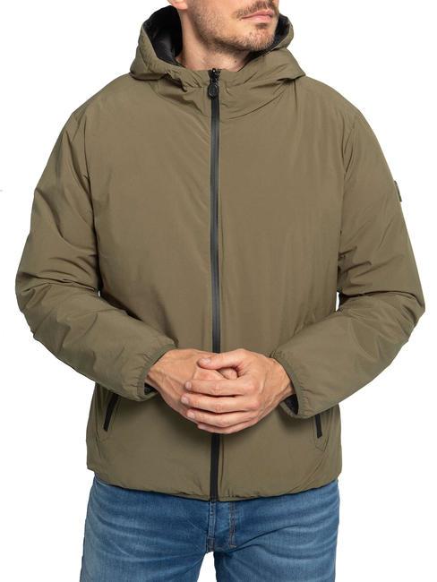 INVICTA DOUBLEFACE Jachetă scurtă de puf, reversibilă militar/negru - Jachete pentru bărbați