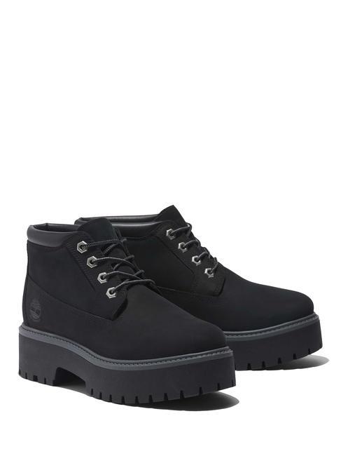 TIMBERLAND HERITAGE PLATFORM Botine din nubuck Jetblack - Pantofi femei