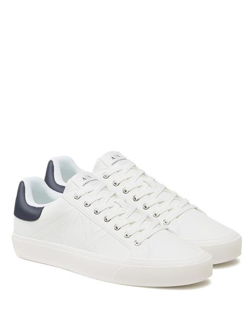 ARMANI EXCHANGE A|X Adidași alb optic+marin - Pantofi bărbați