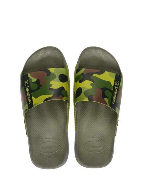 HAVAIANAS SLIDE PRINT Papuci de cauciuc verde - Pantofi unisex