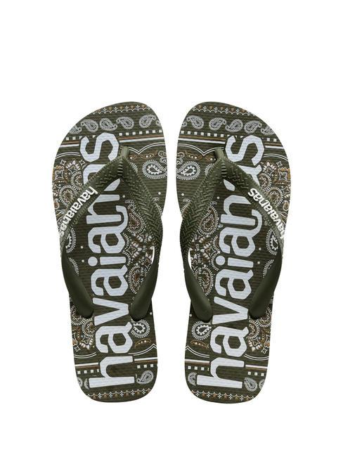 HAVAIANAS TOP LOGOMANIA FASHION Slapi de cauciuc verde - Pantofi unisex