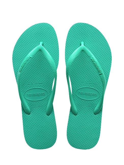 HAVAIANAS flip flops SLIM verde virtual - Pantofi femei