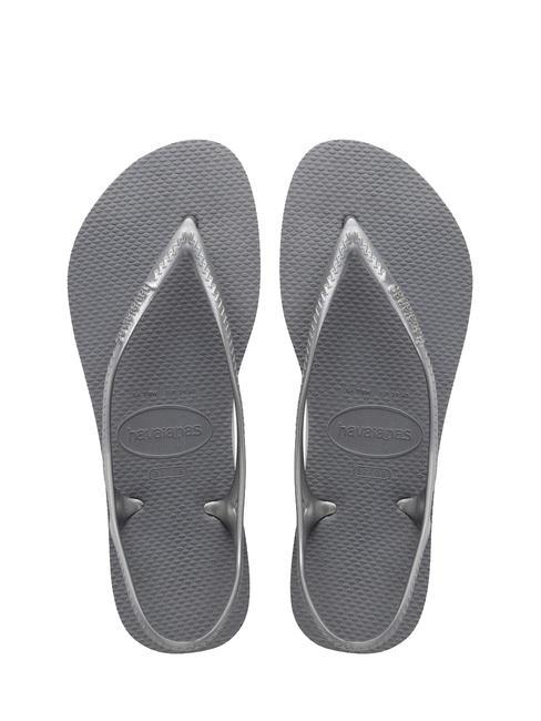 HAVAIANAS SUNNY II Sandale tanga cu curele oțel / gri - Pantofi femei