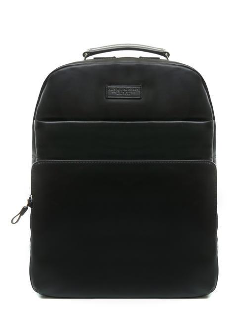 SPALDING ICONIC NEW YORK Rucsac pentru laptop din piele de 15 inchi negru - Rucsacuri pentru laptop