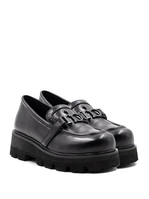 ROCCOBAROCCO RB LOGO Mocasini cu platforma negru - Pantofi femei