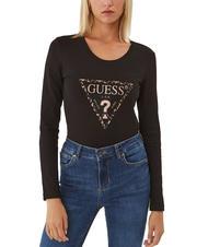 GUESS LEO TRIANGLE Tricou cu crampoane jetbla - tricou - 1