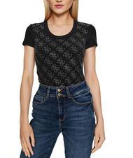 GUESS ALLOVER Tricou cu logo peste tot jetbla - tricou - 1