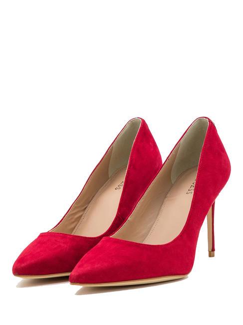 GUESS RICA Pompe din piele intoarsa RED - Pantofi femei