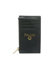 POLLINI GRAINED Suport plat pentru card cu fermoar negru - Portofele femei - 1