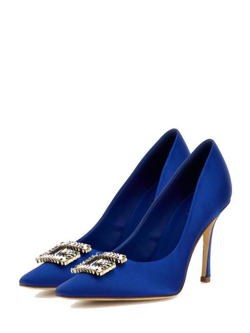 GUESS SCANDEL2 Pompe de bijuterie din satin albastru - Pantofi femei